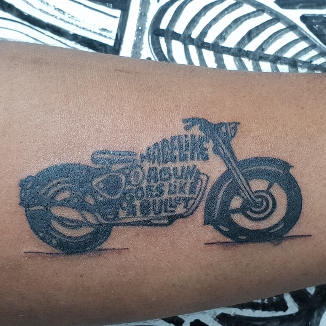 Bullet Bike Tattoo made like gun goes like bullet tattoo Bike Waterpro – Temporarytattoowala